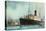 Cunard White Star, Old Ocean Liner-null-Stretched Canvas
