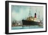 Cunard White Star, Old Ocean Liner-null-Framed Art Print