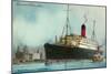 Cunard White Star, Old Ocean Liner-null-Mounted Art Print