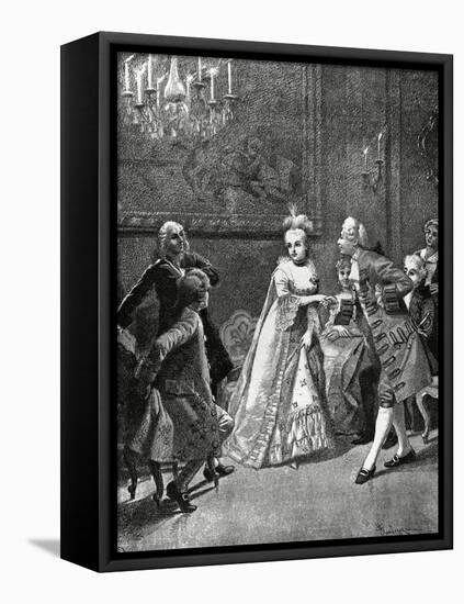 Cunning Widow, Act III, Scene XXV Comedy-Carlo Goldoni-Framed Stretched Canvas