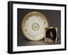 Cup and Plate Decorated with Plant Motifs and Image of Cupid-Anton Kothgasser-Framed Giclee Print