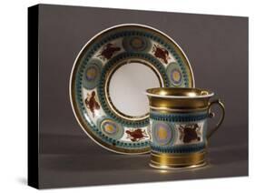 Cup and Saucer, 1814, Porcelain, Moscow Manufacture, Russia-null-Stretched Canvas