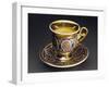 Cup and Saucer, 1820, Porcelain, Bohemia Manufacture, Czech Republic-null-Framed Giclee Print