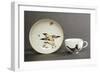 Cup and Saucer Decorated with Figures of Birds, Ceramic, 1790-null-Framed Giclee Print