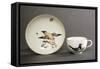 Cup and Saucer Decorated with Figures of Birds, Ceramic, 1790-null-Framed Stretched Canvas