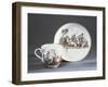 Cup and Saucer Decorated with Figures of Shepherds, Ceramic, 1780-null-Framed Giclee Print