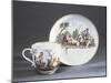 Cup and Saucer Decorated with Figures of Shepherds, Ceramic, 1780-null-Mounted Giclee Print