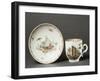 Cup and Saucer Decorated with Garden Views, 1780-null-Framed Giclee Print