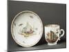 Cup and Saucer Decorated with Garden Views, 1780-null-Mounted Giclee Print