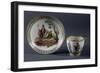 Cup and Saucer Decorated with Pompeiian Figures, 1790-1795-null-Framed Giclee Print