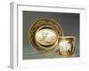 Cup and Saucer Decorated with River Landscape and View of a Harbour, Ceramic, 1790-null-Framed Giclee Print