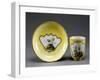 Cup and Saucer Decorated with Still Life and Fruit, Porcelain-null-Framed Giclee Print