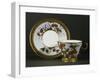 Cup and Saucer with Floral Decorations, Circa 1850-null-Framed Giclee Print