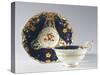 Cup and Saucer with Floral Decorations, Porcelain, 1880-null-Stretched Canvas