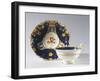 Cup and Saucer with Floral Decorations, Porcelain, 1880-null-Framed Giclee Print