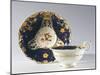 Cup and Saucer with Floral Decorations, Porcelain, 1880-null-Mounted Giclee Print