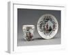 Cup and Saucer with Saxon Decorations and Oriental Figures, Porcelain-null-Framed Giclee Print