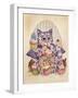 Cup Cake Kitty-Linda Ravenscroft-Framed Giclee Print