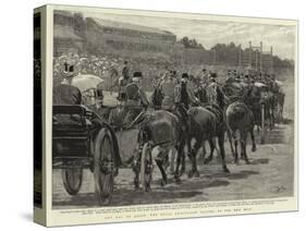 Cup Day at Ascot, the Royal Procession Passing Up the New Mile-John Charlton-Stretched Canvas