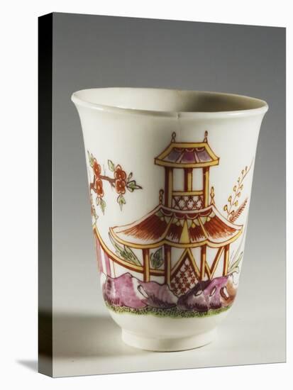 Cup Decorated with Chinese Building-null-Stretched Canvas