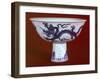 Cup Decorated with Dragon, White and Blue Ceramic, China-null-Framed Giclee Print