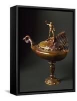 Cup Decorated with Hercules and Hydra, Jasper, Enameled Gold, Pearls and Precious Stone-null-Framed Stretched Canvas