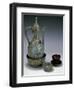 Cup Decorated with Lotus Leaves and Wine Jug Decorated with Figures of Boys Picking Grapes-null-Framed Giclee Print