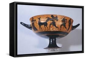 Cup Depicting a Winged Demon, Pandarus and Dog-null-Framed Stretched Canvas