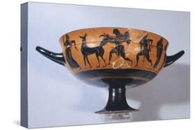 Cup Depicting a Winged Demon, Pandarus and Dog-null-Stretched Canvas