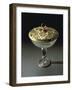 Cup in Rock Crystal and Enameled Gold, Openwork Gold Lid-null-Framed Giclee Print