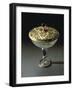 Cup in Rock Crystal and Enameled Gold, Openwork Gold Lid-null-Framed Giclee Print