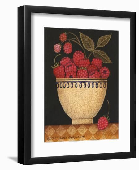 Cup O Raspberries-Diane Ulmer Pedersen-Framed Art Print