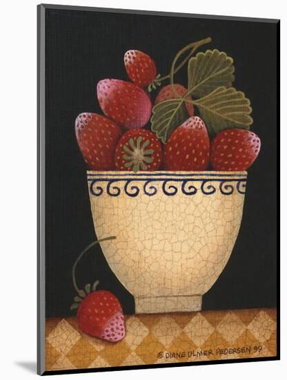 Cup O Strawberries-Diane Ulmer Pedersen-Mounted Art Print