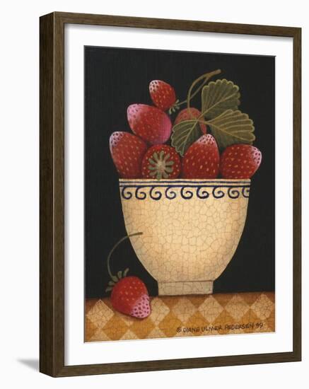 Cup O Strawberries-Diane Ulmer Pedersen-Framed Art Print