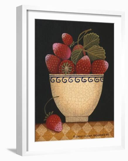 Cup O Strawberries-Diane Ulmer Pedersen-Framed Art Print