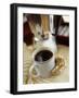 Cup of Coffee and Biscotti (Italian Almond Biscuits)-Jean Cazals-Framed Premium Photographic Print