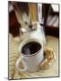 Cup of Coffee and Biscotti (Italian Almond Biscuits)-Jean Cazals-Mounted Photographic Print