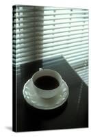 Cup of Coffee and Venetian Blinds-null-Stretched Canvas