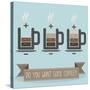 Cup of Coffee Battery-Triangle c-Stretched Canvas