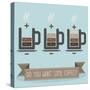 Cup of Coffee Battery-Triangle c-Stretched Canvas