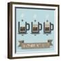 Cup of Coffee Battery-Triangle c-Framed Art Print