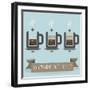 Cup of Coffee Battery-Triangle c-Framed Art Print