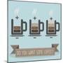 Cup of Coffee Battery-Triangle c-Mounted Art Print