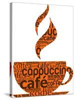Cup Of Coffee Made From Typography-Marish-Stretched Canvas