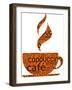 Cup Of Coffee Made From Typography-Marish-Framed Art Print