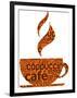 Cup Of Coffee Made From Typography-Marish-Framed Art Print