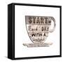 Cup Of Coffee-Sheldon Lewis-Framed Stretched Canvas
