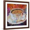 Cup Of Conversation-null-Framed Art Print