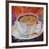 Cup Of Conversation-null-Framed Art Print
