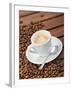 Cup of Espresso and Coffee Beans-Chris Schäfer-Framed Photographic Print